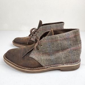 Clarks Men's Bushacre 2 Chukka Boot Oxford Brown Flannel Size 8.5 New